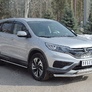 Защита переднего бампера d63 секции-75х42 дуга (дв. 2.0) RUSSTAL Honda CR-V (2015-2016)