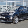 Защита переднего бампера d63 секция-d42 дуга RUSSTAL Hyundai Creta (2016-2021)