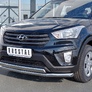 Защита переднего бампера d63 секция-75х42 дуга RUSSTAL Hyundai Creta (2016-2021)