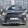 Защита переднего бампера d63 дуга-d63 уголки+клыки RUSSTAL Hyundai Creta (2016-2021)