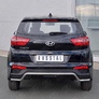 Защита заднего бампера d42 на RUSSTAL Hyundai Creta (2016-2021)