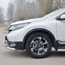 Защита переднего бампера d63 дуга-d63 уголки+клыки RUSSTAL Honda CR-V (2017-2023)