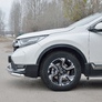 Защита переднего бампера d63 секции-d42 дуга RUSSTAL Honda CR-V (2017-2023)