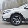 Защита переднего бампера d63 секции-d63 секции с декором RUSSTAL Honda CR-V (2017-2023)