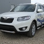 Защита переднего бампера d76 короткая Hyundai Santa Fe (2010-2012)