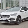 Защита переднего бампера d63 секция RUSSTAL Hyundai Santa Fe Premium (2015-2017)