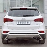 Защита заднего бампера d42 на под машину RUSSTAL Hyundai Santa Fe Premium (2015-2017)