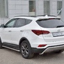 Защита заднего бампера d42 на под машину RUSSTAL Hyundai Santa Fe Premium (2015-2017)