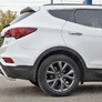 Защита заднего бампера d42 на под машину RUSSTAL Hyundai Santa Fe Premium (2015-2017)