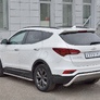 Защита заднего бампера d63 на под машину RUSSTAL Hyundai Santa Fe Premium (2015-2017)