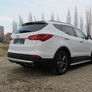 Защита заднего бампера d57 длинная Hyundai Santa Fe (2012-2018)