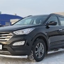 Защита переднего бампера d76 секции RUSSTAL Hyundai Santa Fe (2012-2015)