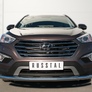 Защита переднего бампера d63 секции RUSSTAL Hyundai Santa Fe Grand (2014-2015)