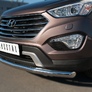 Защита переднего бампера d63 секции RUSSTAL Hyundai Santa Fe Grand (2014-2015)