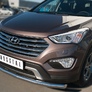 Защита переднего бампера d63 секции RUSSTAL Hyundai Santa Fe Grand (2014-2015)