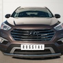 Защита переднего бампера d75х42 дуга RUSSTAL Hyundai Santa Fe Grand (2014-2015)