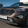 Защита переднего бампера d74х42 дуга d75х42 дуга RUSSTAL Hyundai Santa Fe Grand (2014-2015)