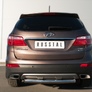 Защита заднего бампера d63 дуга RUSSTAL Hyundai Santa Fe Grand (2014-2015)