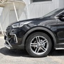 Защита переднего бампера d75х42 дуга RUSSTAL Hyundai Santa Fe Grand (2016-2018)