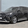 Защита переднего бампера d63 дуга-d42 дуга RUSSTAL Hyundai Santa Fe Grand (2016-2018)
