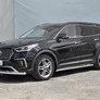Защита переднего бампера d63 секции RUSSTAL Hyundai Santa Fe Grand (2016-2018)