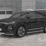 Защита переднего бампера d42 секции-d42 дуга RUSSTAL Hyundai Santa Fe (2018-2020)