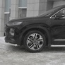 Защита переднего бампера d63 секции RUSSTAL Hyundai Santa Fe (2018-2020)