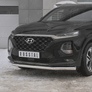 Защита переднего бампера d63 секции RUSSTAL Hyundai Santa Fe (2018-2020)