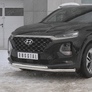 Защита переднего бампера d63 секции-d42 дуга RUSSTAL Hyundai Santa Fe (2018-2020)