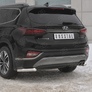 Защита заднего бампера уголки d63 секции RUSSTAL Hyundai Santa Fe (2018-2020)
