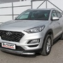 Защита переднего бампера d57+d42 двойная  Hyundai Tucson (2018-2021)