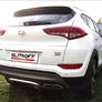 Защита заднего бампера d42 скоба Hyundai Tucson 4WD (2015-2018)