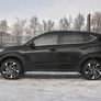 Пороги труба 75х42 овал с проступью RUSSTAL Hyundai Tucson (2018-2021)