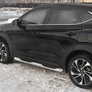 Пороги труба d76 с накладкой вариант 1 RUSSTAL Hyundai Tucson (2018-2021)