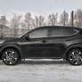 Пороги труба d76 с накладкой вариант 1 RUSSTAL Hyundai Tucson (2018-2021)