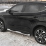 Пороги труба d76 с накладкой вариант 2 RUSSTAL Hyundai Tucson (2018-2021)