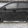 Пороги труба d76 с накладкой вариант 2 RUSSTAL Hyundai Tucson (2018-2021)