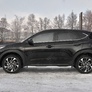 Пороги труба d76 с накладкой вариант 2 RUSSTAL Hyundai Tucson (2018-2021)