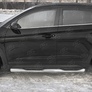Пороги труба d76 с накладкой вариант 3 RUSSTAL Hyundai Tucson (2018-2021)
