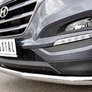 Защита переднего бампера d63 секция RUSSTAL Hyundai Tucson (2015-2017)