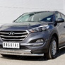 Защита переднего бампера d63 секция-75х42 дуга RUSSTAL Hyundai Tucson (2015-2017)