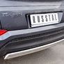 Защита заднего бампера 75х42 дуга (кроме Hi-Tech) RUSSTAL Hyundai Tucson (2015-2017)