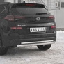 Защита заднего бампера d63 дуга-d42 дуга RUSSTAL Hyundai Tucson (2018-2021)