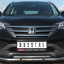 Защита переднего бампера d63 секции d42 прямой (дв. 2.0) RUSSTAL Honda CR-V (2013-2015)