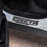 Накладки на пороги шлифованные с надписью RUSSTAL для Hyundai Creta (2016-2025)