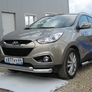 Защита переднего бампера d76+d57 двойная Hyundai ix35 (2010-2015)