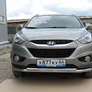 Защита переднего бампера d57+d42 двойная  Hyundai ix35 (2010-2015)