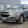 Защита переднего бампера d57+d42 двойная радиусная Hyundai ix35 (2010-2015)