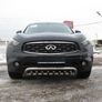 Защита переднего бампера d57 с защитой картера  Infiniti FX35/FX50 (2008-2014)