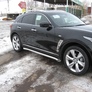 Защита порогов d76 с гибами Infiniti FX35/FX50 (2008-2014)